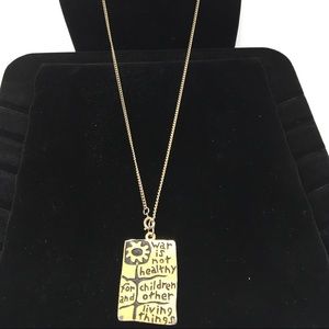Vintage Anti Vietnam War Necklace